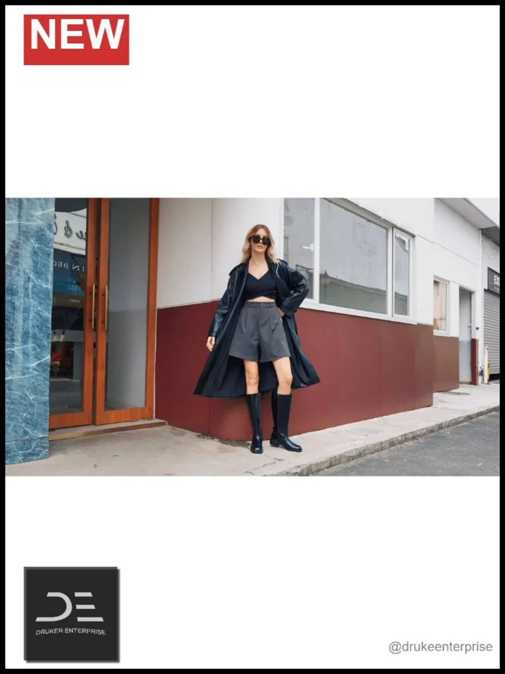 Women Knee High Boots Low Heel Square Toe Non-Slip Boots